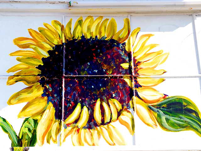 Flower mural by Andrea LaHue, 1344 North Highland Avenue, Hollywood, photographed Tuesday, December 14, 2010