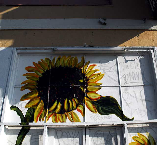 Flower mural by Andrea LaHue, 1344 North Highland Avenue, Hollywood, photographed Tuesday, December 14, 2010
