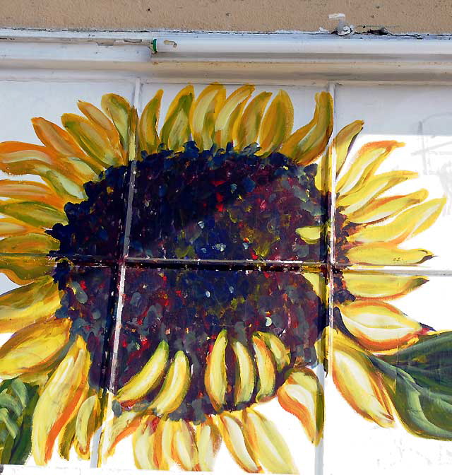 Flower mural by Andrea LaHue, 1344 North Highland Avenue, Hollywood, photographed Tuesday, December 14, 2010