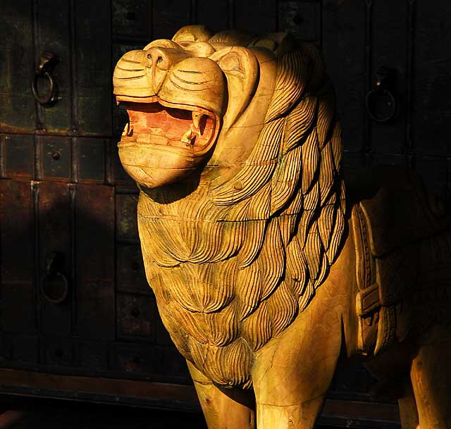 Wooden Lion at Design Mix, North La Brea at Third, just south of Hollywood