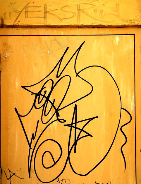 Yellow Graffiti Door