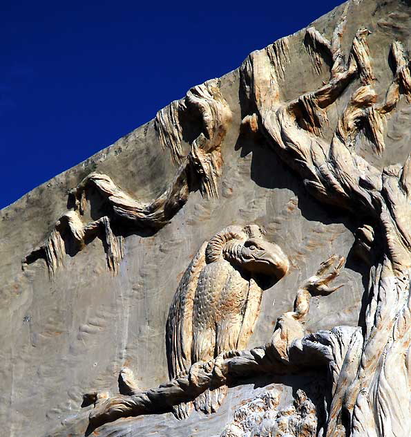 Bas-relief frieze at the Page Museum at the La Brea Tar Pits