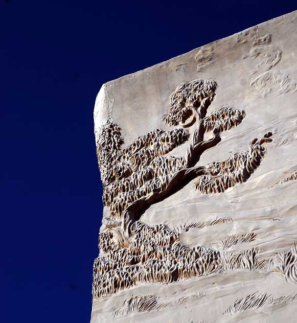 Bas-relief frieze at the Page Museum at the La Brea Tar Pits