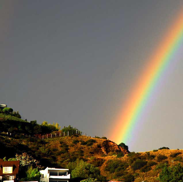 Rainbows over the Hollywood Hills, Wednesday, December 22, 2010 