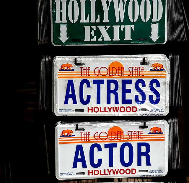 Souvenir License Plates, Hollywood Boulevard