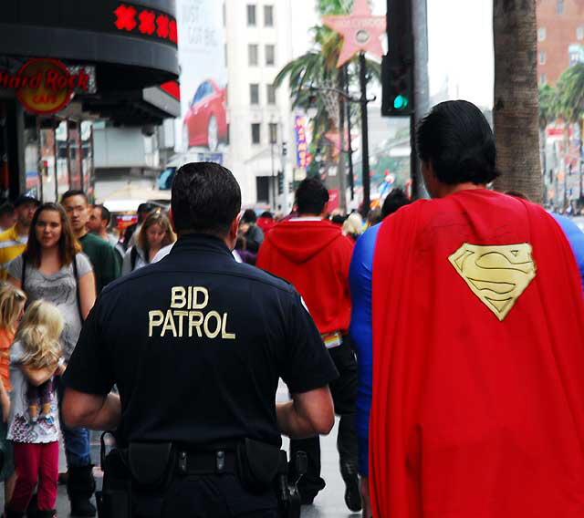 Superman and Cop, Hollywood Boulevard, Thursday, December 23, 2010