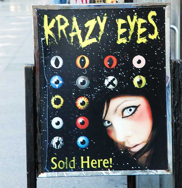 Krazy Eyes sign, Hollywood Boulevard