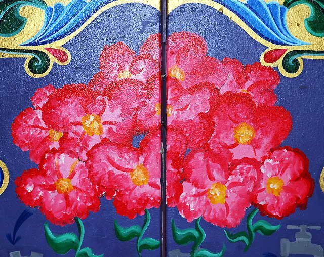 Painted Utility Box, northwest corner of Hollywood Boulevard at Alexandria Street, East Hollywood