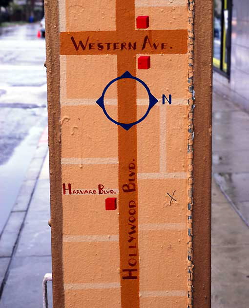 Painted Utility Box, northwest corner of Hollywood Boulevard at Alexandria Street, East Hollywood