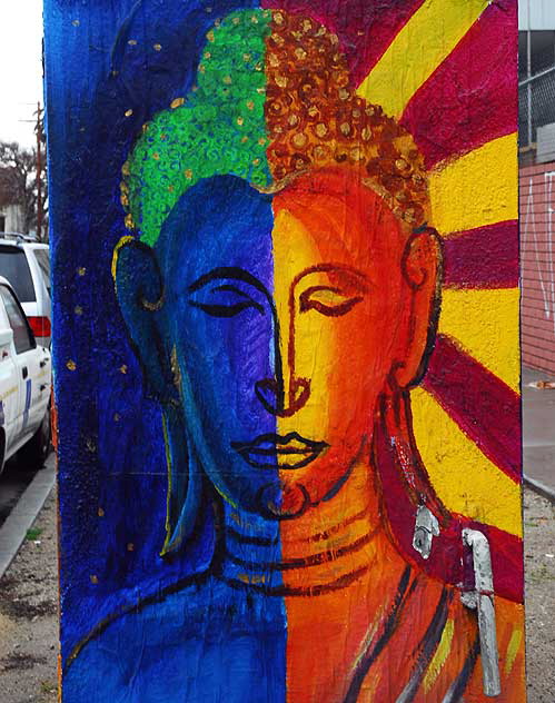 Painted Utility Box, southwest corner of Hollywood Boulevard at Alexandria Street, East Hollywood 