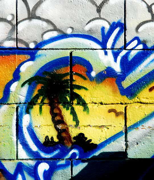 Palm - graffiti wall, Melrose Avenue alley