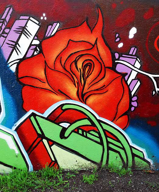 Rose - graffiti wall, Melrose Avenue alley