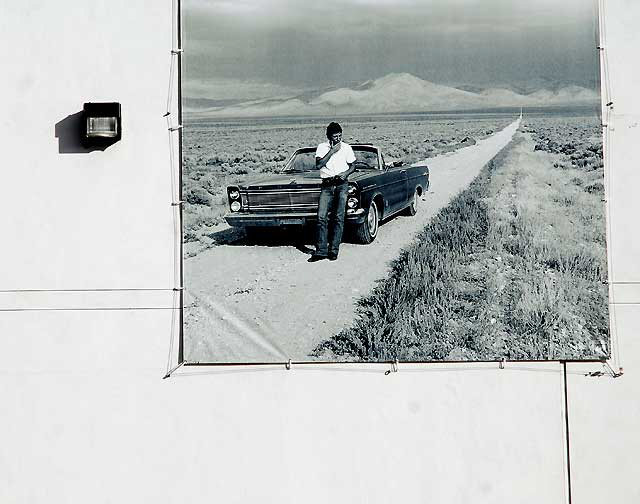 Bruce Springsteen banner at Amoeba Records, Sunset and North Cahuenga Boulevard, Hollywood