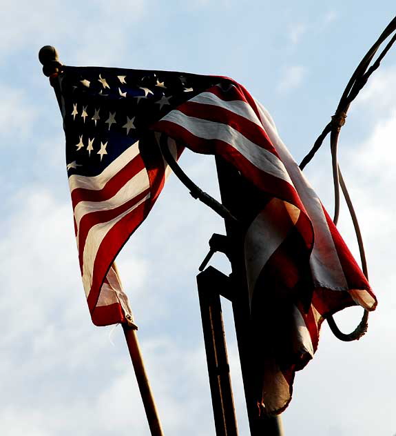 American flag, Melrose Avenue alley, Friday, January 7, 2011