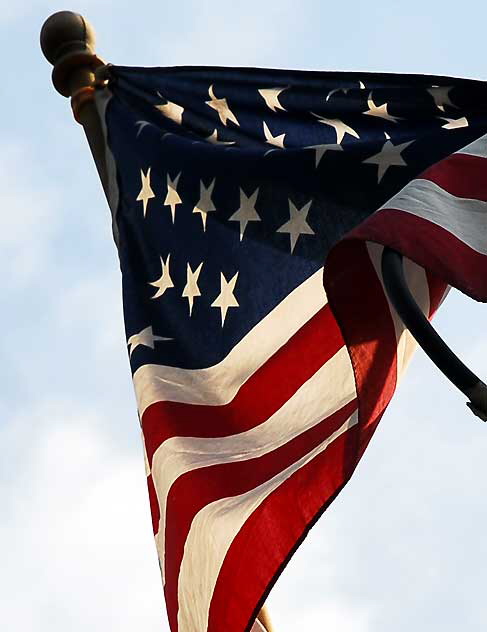 American flag, Melrose Avenue alley, Friday, January 7, 2011