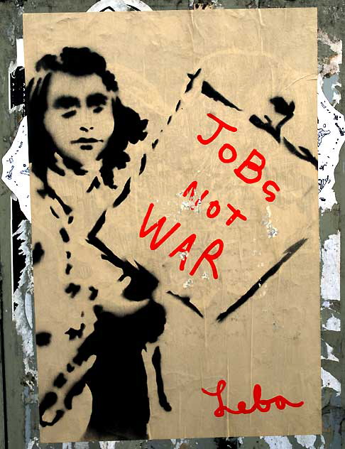Jobs Not War, Melrose Avenue, Friday, January 7, 2011