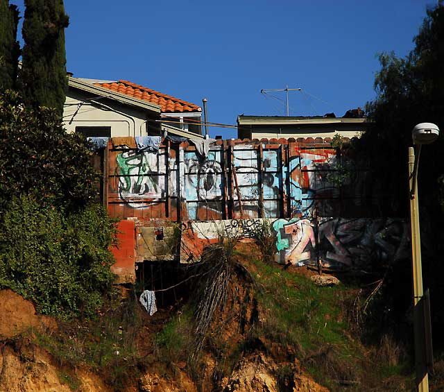 Wall, West Sunset Boulevard at Waterloo, Silverlake, photographed Monday, January 10, 2011