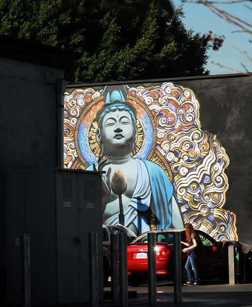 Mural work at Western Avenue at Marathon - El Mac and Retna - photographed Monday, January 17, 2011