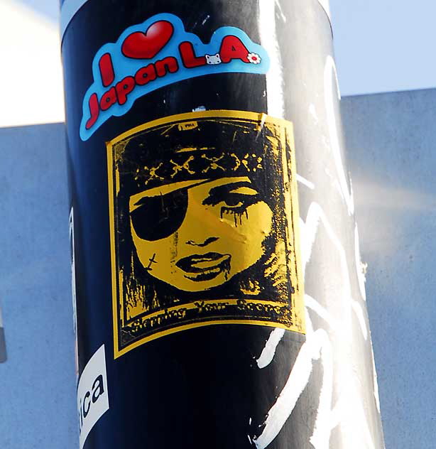 Sticker on Pole, Sunset Boulevard 