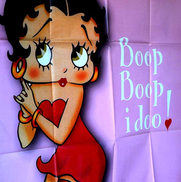 Betty Boop lobby poster, window of Larry Edmunds Movie Memorabilia, Hollywood Boulevard