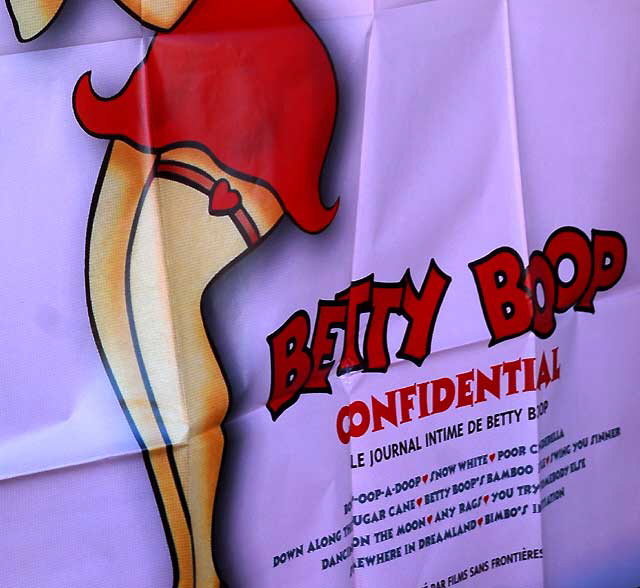 Betty Boop lobby poster, window of Larry Edmunds Movie Memorabilia, Hollywood Boulevard