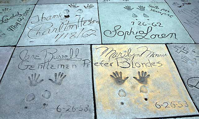 Footprints, courtyard of Grauman's Chinese Theater, Hollywood Boulevard