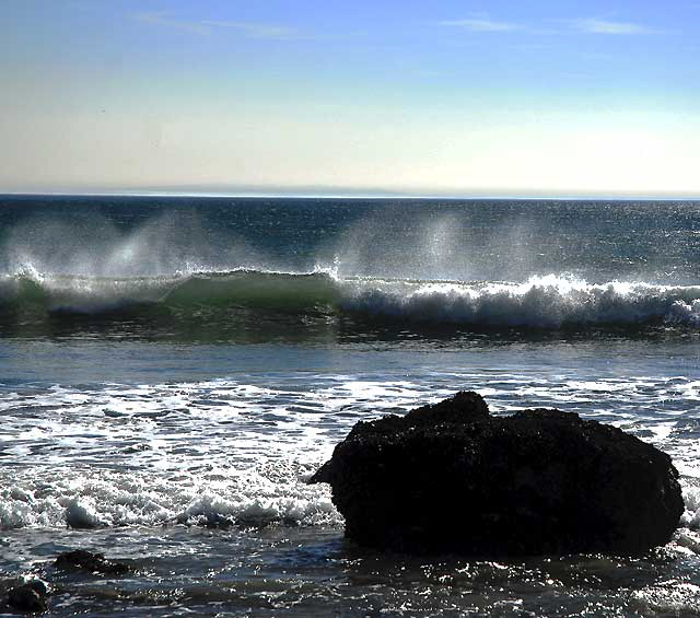 Beach on Pacific Coast Highway at Coastline Drive, Malibu, Thursday, January 20, 2011