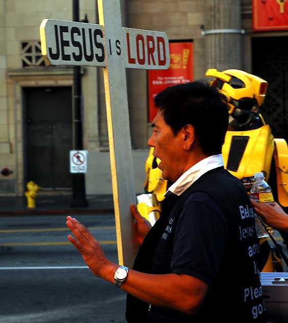 Korean Evangelical marchers, Hollywood Boulevard, Friday, January 28, 2011