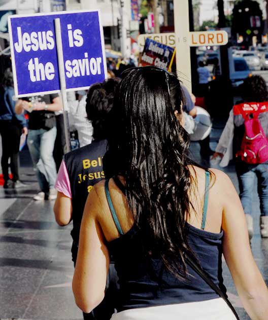 Korean Evangelical marchers, Hollywood Boulevard, Friday, January 28, 2011