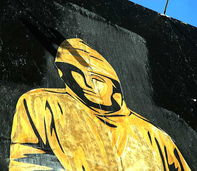 Banksy "Oscar" mural, La Brea south of Wilshire Boulevard, photographed Monday, February 28, 2011