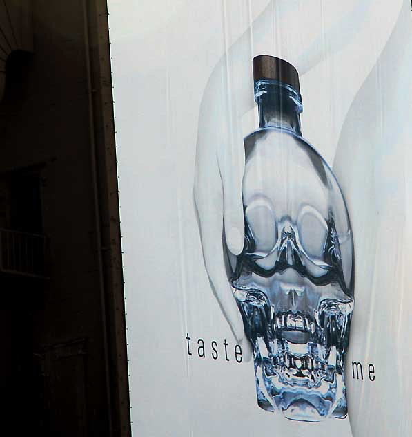 "Taste Me" - vodka ad on the north wall of the Knickerbocker Hotel in Hollywood, Tuesday, February 1, 2011