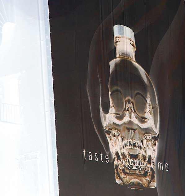 "Taste Me" - vodka ad on the north wall of the Knickerbocker Hotel in Hollywood, Tuesday, February 1, 2011