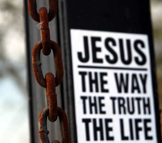 Chain and Jesus Sticker, Melrose Avenue