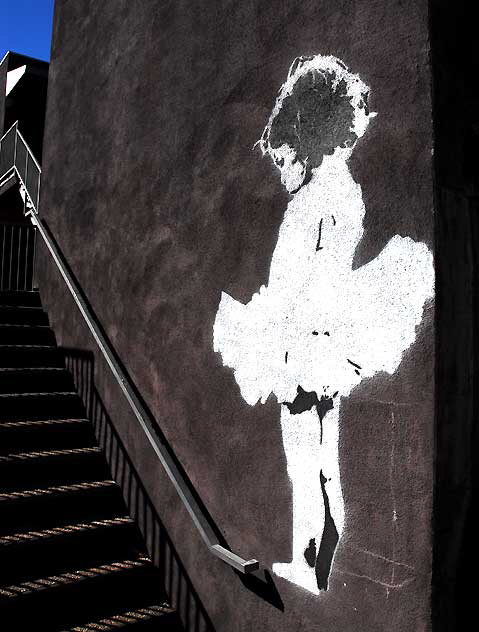 Ballerina on back wall of Sushi on Sunset, Monday, February 7, 2011