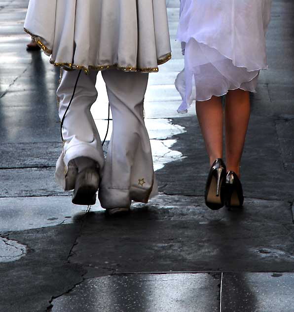 Elvis and Marilyn Monroe impersonators, Hollywood Boulevard, Tuesday, February 8, 2011