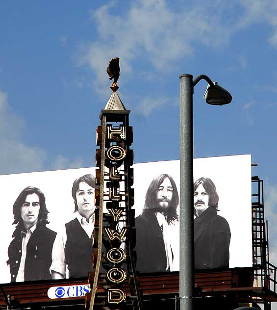Hollywood Gateway, at La Brea, with Beatles billboard