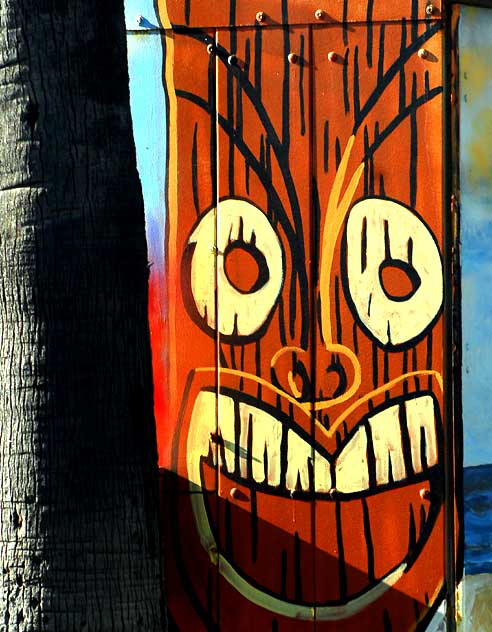 Tiki, utility box, Washington and Ocean Front Walk, Venice Beach