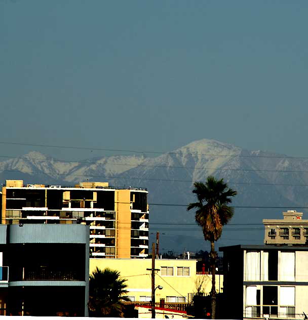 View inland from the Venice Beach Pier, Wednesday, February 9, 2011