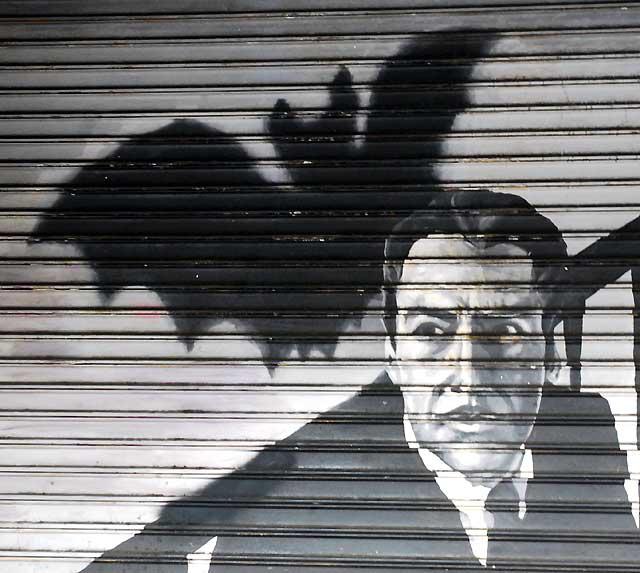 Vincent Price - rollup door on Hollywood Boulevard 