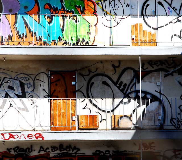 At the abandoned Sunset-Pacific Motel, Sunset Boulevard at Bates, Monday, February 14, 2011