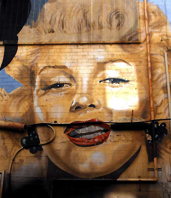 Marilyn Monroe mural, alley behind the Hollywood Wax Museum