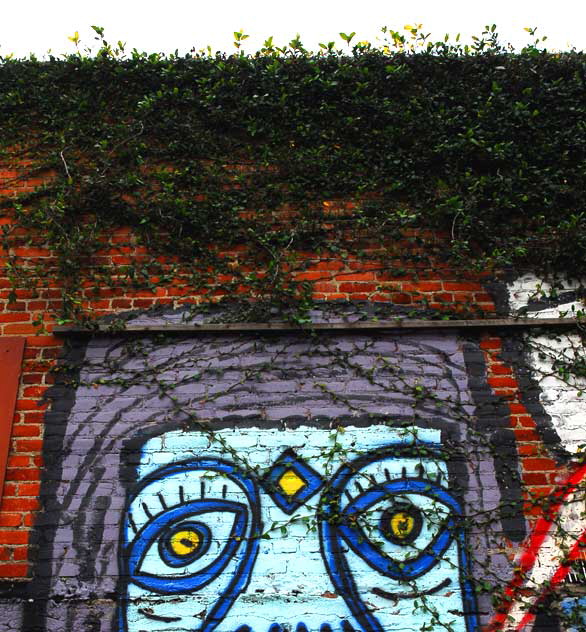 Face in Brick Wall, alley off La Brea, south of Hollywood