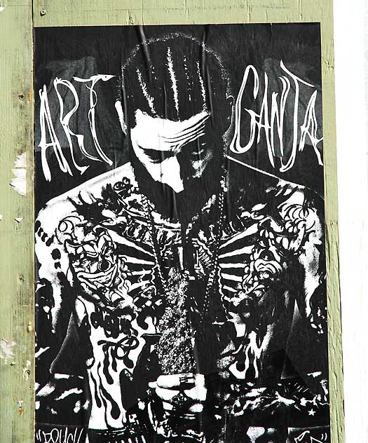 Art Gangster (by Brody) - new street art, Fairfax Avenue south of Melrose, Wednesday, February 23, 2011