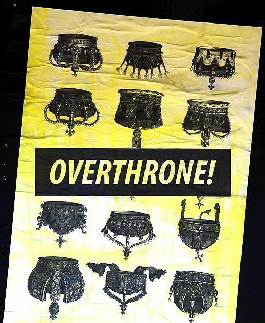 Overthrone - new street art, Fairfax Avenue south of Melrose, Wednesday, February 23, 2011