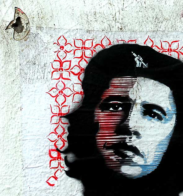 Obama as Che - street art on the corner of Melrose and Spaulding, February 25, 2011