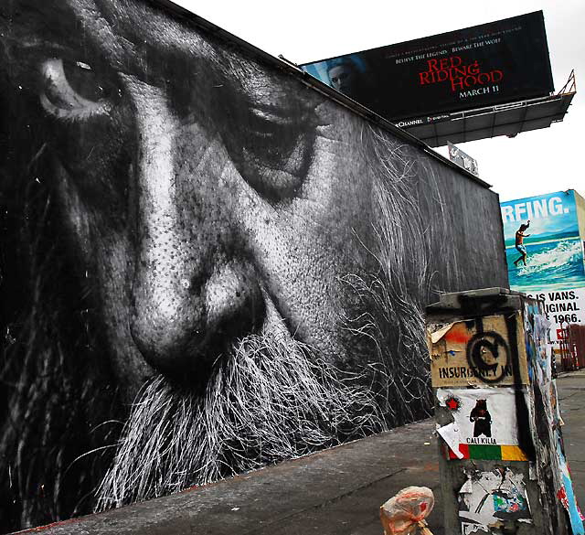 Face Wall, Melrose Avenue, February 25, 2011