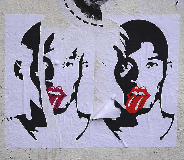 Mick Jagger Tongues, art poster, Melrose Avenue