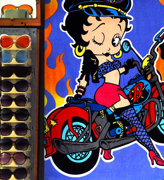 Betty Boop Biker beach towel, Venice Beach, Friday, March 4, 2011