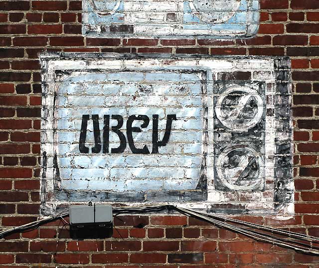 "Obey" graphic in Echo Park alley
