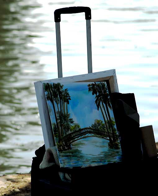 Artist at work, Echo Park Lake, Tuesday, March 8, 2011